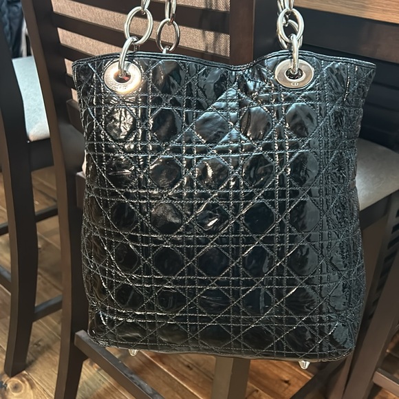 Dior Shoulder Bag Soft Shopping Tote Cannage Lambskin Leather , Silver hardware - Picture 7 of 13